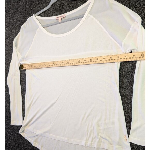 Juicy Couture Long Sleeve Shirt Small White Viscose Lightweight USA - Picture 6 of 7